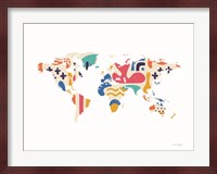 Abstract Colorful World Map Fine Art Print