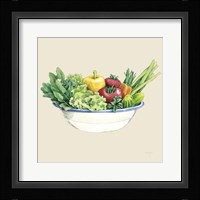 Fresh From The Garden IV Cream Framed Print