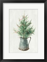 White and Bright Christmas Tree II Framed Print