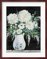 Late Summer Bouquet I Black Crop Fine Art Print
