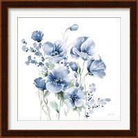 Secret Garden Bouquet II Blue Fine Art Print