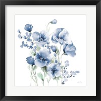 Secret Garden Bouquet II Blue Fine Art Print
