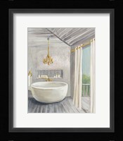 Attic Bathroom II Gray Fine Art Print