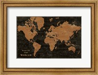 World Map Industrial Fine Art Print