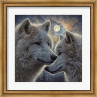 Moonlight Wolf Mates Fine Art Print