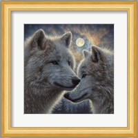 Moonlight Wolf Mates Fine Art Print