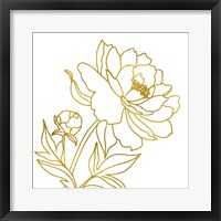 Gold Floral III Framed Print