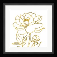 Gold Floral IV Framed Print