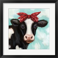 Cow Girl Framed Print