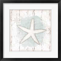 Calming Coastal Starfish Framed Print