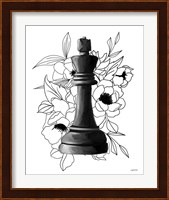 Black King Floral Fine Art Print