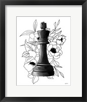 Black King Floral Fine Art Print