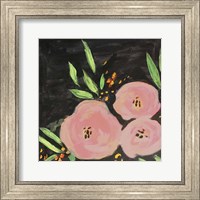 Black and Light Pink Floral Fine Art Print