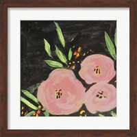 Black and Light Pink Floral Fine Art Print