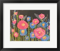 Pink and Blue Flowers Fine Art Print