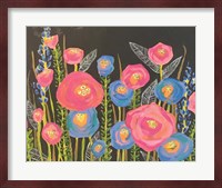 Pink and Blue Flowers Fine Art Print