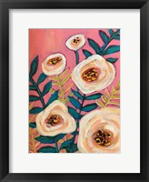 White Flowers on Pink Fine Art Print