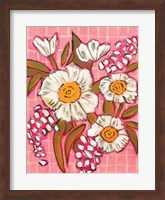Flowers on Grid Fine Art Print