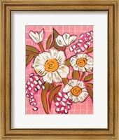 Flowers on Grid Fine Art Print