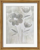 Grey Flowers Fine Art Print