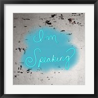 I'm Speaking - Blue Fine Art Print