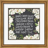 Mom Adjectives in Floral Fine Art Print