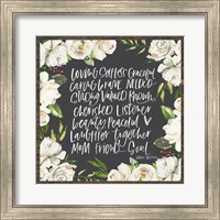 Mom Adjectives in Floral Fine Art Print