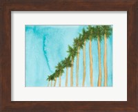 Blue Skies And Palm Trees Fine Art Print