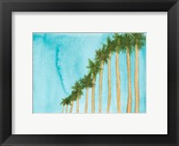 Blue Skies And Palm Trees Fine Art Print