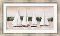 White Sails At Sunset Fine Art Print
