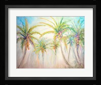 Watercolor Palms Scene Fine Art Print