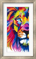 Colorful Lion Portrait Fine Art Print