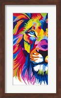 Colorful Lion Portrait Fine Art Print