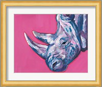 Rhino On Vibrant Pink Fine Art Print