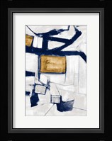 Golden Blue Shatters I Fine Art Print