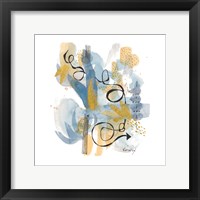 Dreaming In Gold And Blue II Framed Print