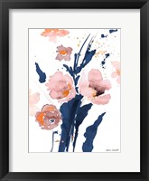 Watercolor Pink Poppies I Framed Print
