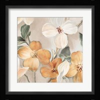 Neutral Bella Fiori Square Fine Art Print