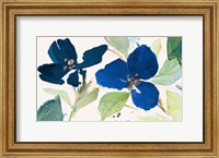 Blue Watercolor Flowers II Fine Art Print