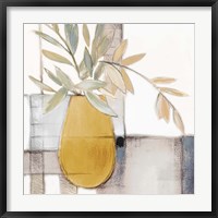 Golden Afternoon Bamboo Leaves I Fine Art Print