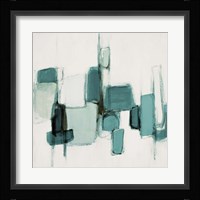 Teal Cityside II Framed Print