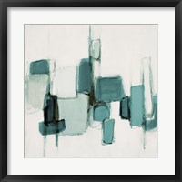 Teal Cityside II Framed Print