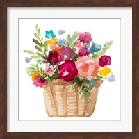Floral Basket And Balloons Fine Art Print