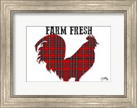 Farm Fresh Plaid Rooster Fine Art Print