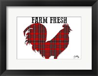 Farm Fresh Plaid Rooster Fine Art Print