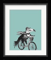 What a Wild Ride on Teal II Framed Print
