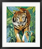 Tiger In The Jungle II Framed Print