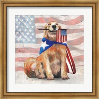 Flag Waving Pup Fine Art Print
