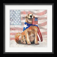 Flag Waving Pup Fine Art Print