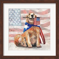Flag Waving Pup Fine Art Print